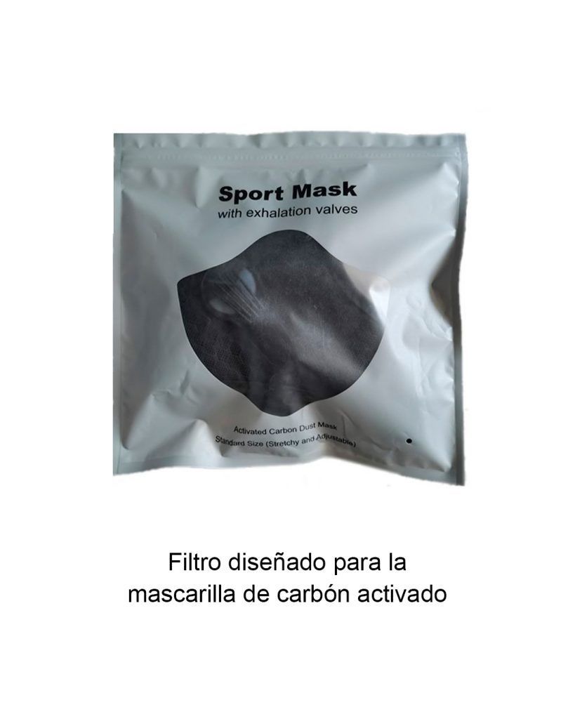 Filtros de repuesto para mascarilla de carbón activado (x5) con filtro